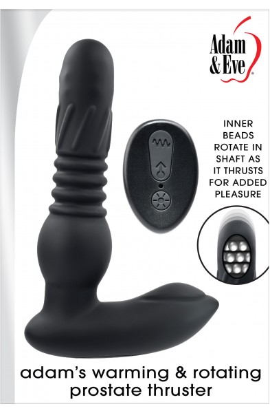 Adam's Warming and Rotating Prostate Thruster -  Black