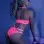 Lights Off Bralette and Panty - Large/xlarge - Neon Pink