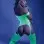 Supersonic Mosaic Bodystocking - One Size- Neon  Green