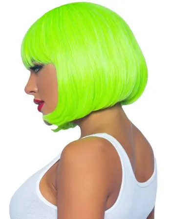 12 Inch Short Bob Wig - Neon Green