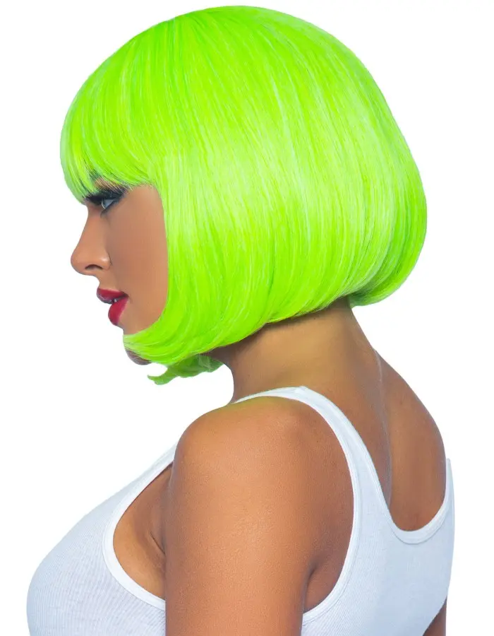 12 Inch Short Bob Wig - Neon Green