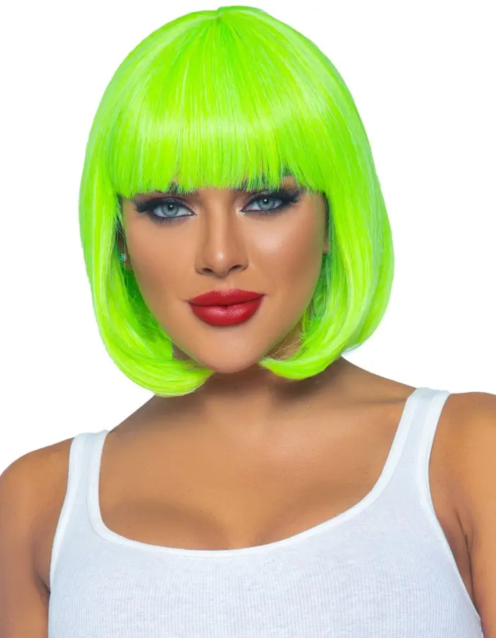 12 Inch Short Bob Wig - Neon Green