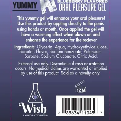 Yummy Af - Oral Pleasure Gel 2.2 Oz - Blueberry