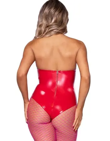 Vinyl Bodysuit - Medium- Red