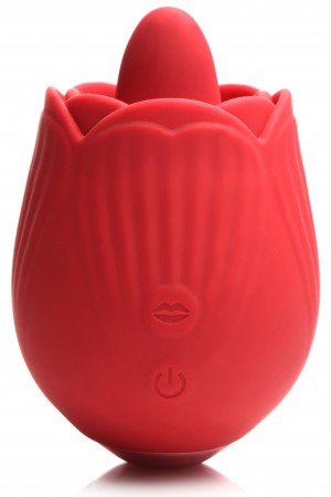 Bloomgasm - French Rose Licking and Vibrating  Stimulator - Red