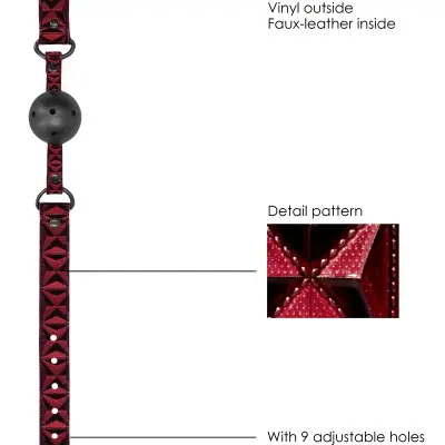 Breathable Luxury Ball Gag - Burgundy