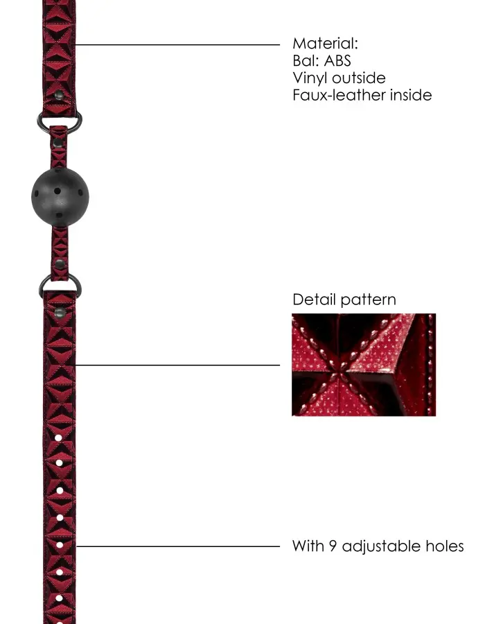 Breathable Luxury Ball Gag - Burgundy