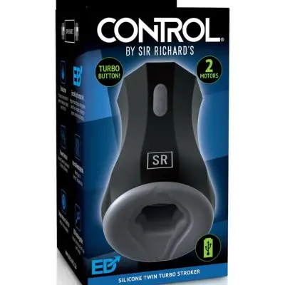 Silicone Twin Turbo Stroker - Black