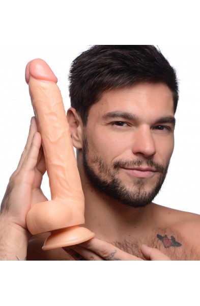 Long Logan 10 Inch Dildo With Balls - Light