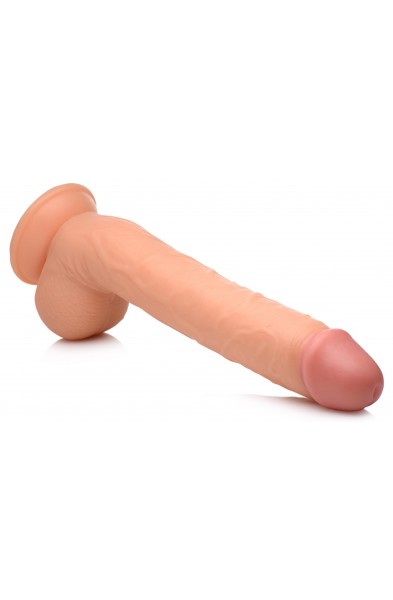 Long Logan 10 Inch Dildo With Balls - Light