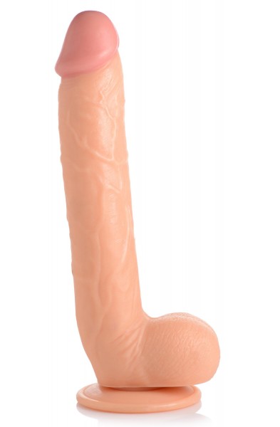 Long Logan 10 Inch Dildo With Balls - Light