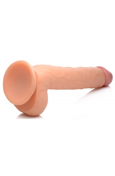 Long Logan 10 Inch Dildo With Balls - Light