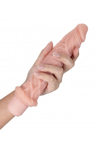 Dr. Skin Silicone - Dr. Richard - 9 Inch Vibrating Dildo -Beige