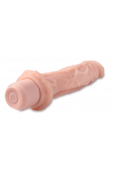 Dr. Skin Silicone - Dr. Richard - 9 Inch Vibrating Dildo -Beige