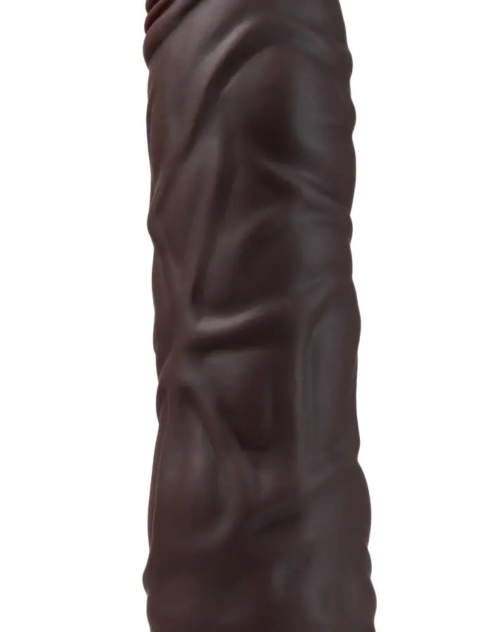 Dr. Skin Silicone - Dr. David - 8 Inch Vibrating  Dildo - Brown