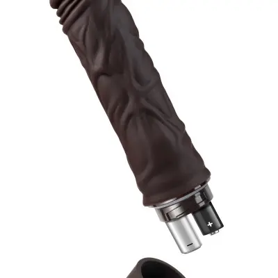 Dr. Skin Silicone - Dr. David - 8 Inch Vibrating  Dildo - Brown