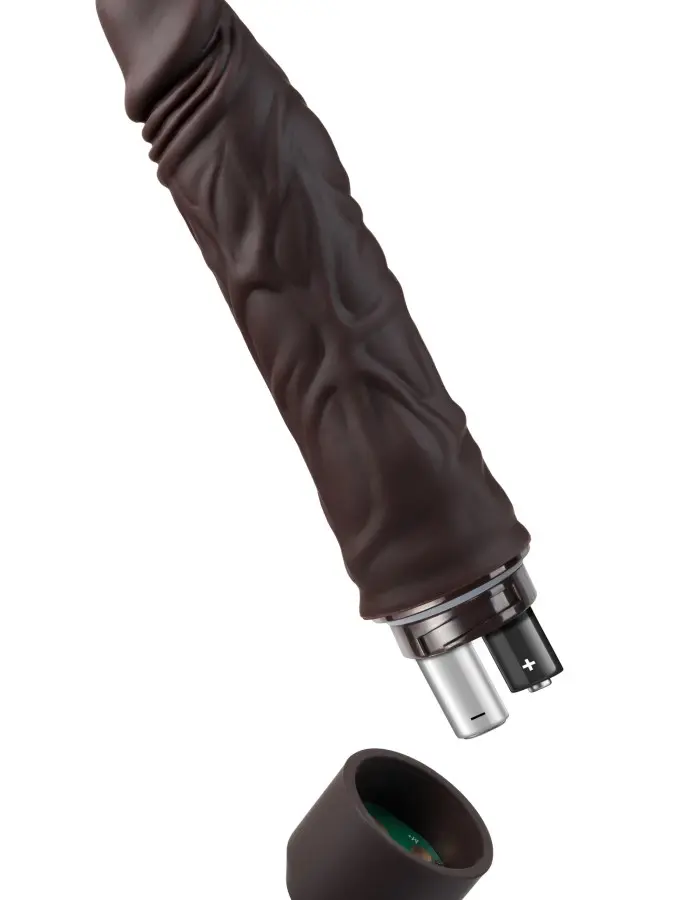 Dr. Skin Silicone - Dr. David - 8 Inch Vibrating  Dildo - Brown