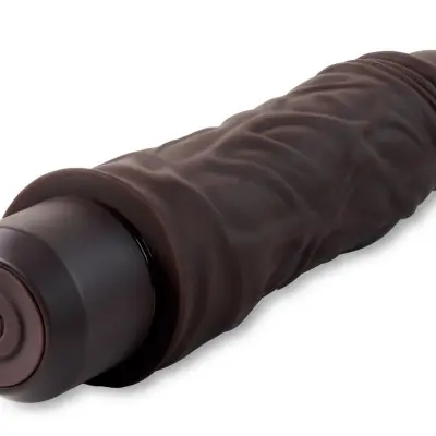 Dr. Skin Silicone - Dr. David - 8 Inch Vibrating  Dildo - Brown