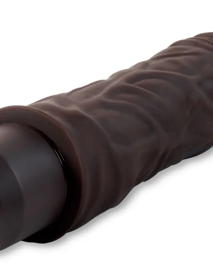 Dr. Skin Silicone - Dr. David - 8 Inch Vibrating  Dildo - Brown