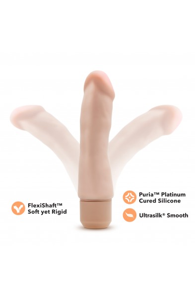 Dr. Skin Silicone  Dr. Steve - 7 Inch Vibrating Dildo - Beige