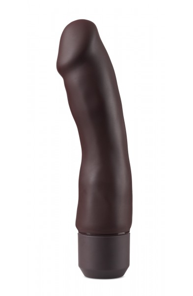 Dr. Skin Silicone  Dr. Steve - 7 Inch Vibrating  Dildo - Brown