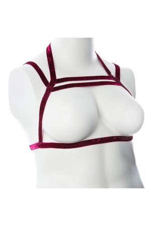 Gender Fluid Sugar Coated Harness - Large/xxlarge  - Raspberry