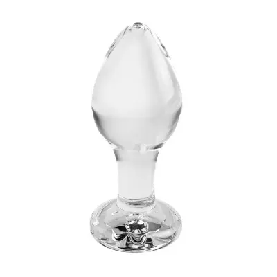 Pink Gem Glass Plug - Medium - Pink