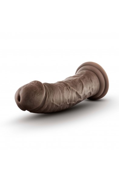 Dr. Skin Plus - 8 Inch Thick Posable Dildo - Chocolate