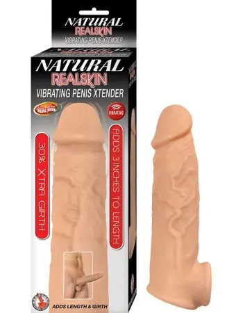 Natural Realskin Vibrating Penis Xtender