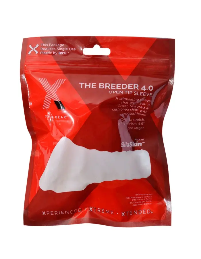 The Xplay Breeder 4.0 - Open Tip Sleeve - Clear