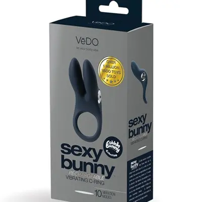 Sexy Bunny Rechargeable Ring - Black Pearl