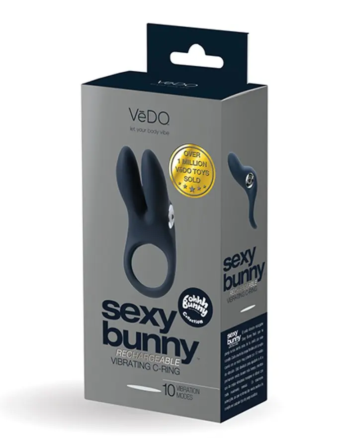 Sexy Bunny Rechargeable Ring - Black Pearl