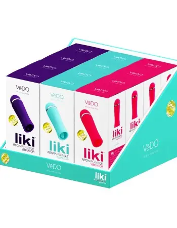Liki Rechargeable Flicker Vibe - 12 Piece Assorted Display