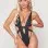 Gold Metallic Studded Teddy - One Size - Black