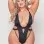 Gold Metallic Studded Teddy - Queen - Black