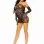 2 Pc Hardcore Net Tube Dress With Gloves - One Size - Black