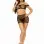 3 Pc Seamless Heart Net Off the Shoulder - One  Size - Black