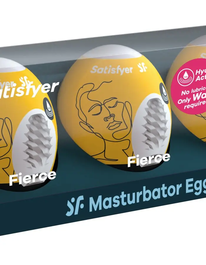 3 Pc Set Masturbator Egg - Fierce - Yellow