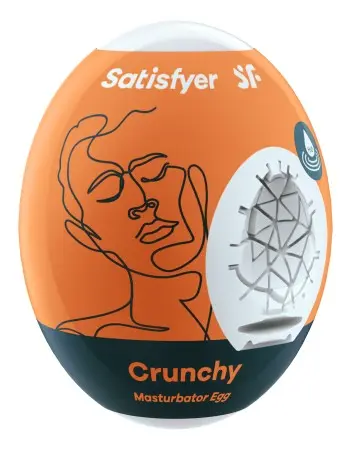 3 Pc Set Masturbator Egg - Crunchy - Orange