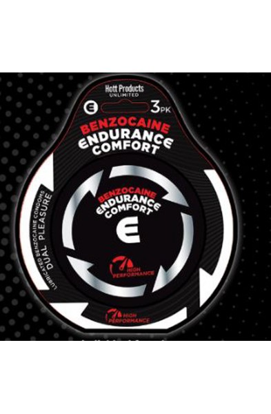 Endurance Comfort - Benzocaine Condoms - 3 Pk