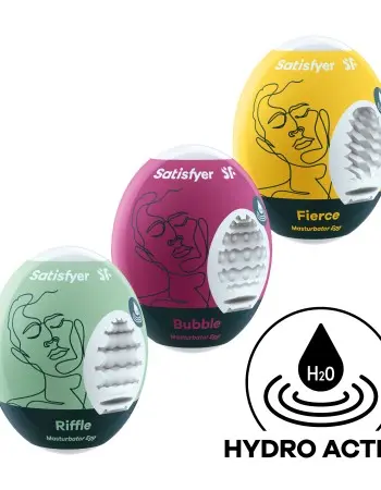 3 Pc Set Masturbator Egg - Riffle - Bubble - Fierce