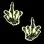 Fuck You Glow in the Dark Skeleton Hand Nipple Cover Pasties