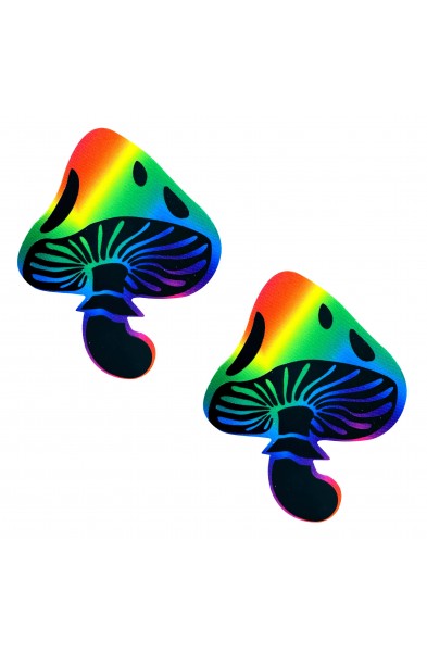 Rainbow Trippin' Psychedelic Toadstool Nipple Cover Pasties