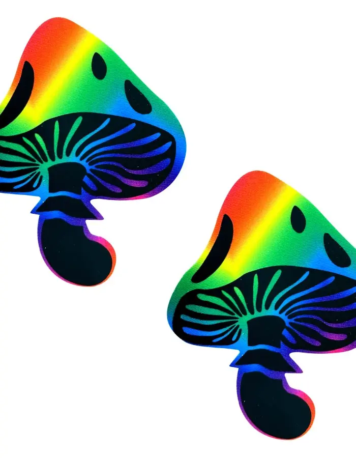 Rainbow Trippin' Psychedelic Toadstool Nipple Cover Pasties