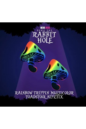 Rainbow Trippin' Psychedelic Toadstool Nipple Cover Pasties