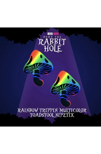 Rainbow Trippin' Psychedelic Toadstool Nipple Cover Pasties