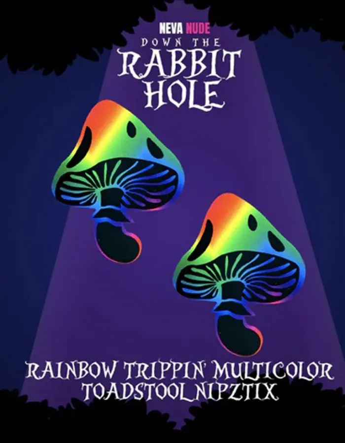 Rainbow Trippin' Psychedelic Toadstool Nipple Cover Pasties