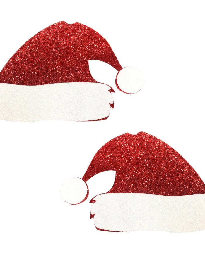 Freaking Awesome Glitter Santa Hat Nipple Cover Pasties