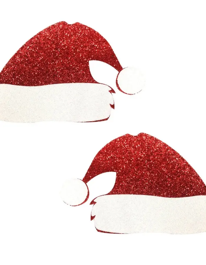 Freaking Awesome Glitter Santa Hat Nipple Cover Pasties