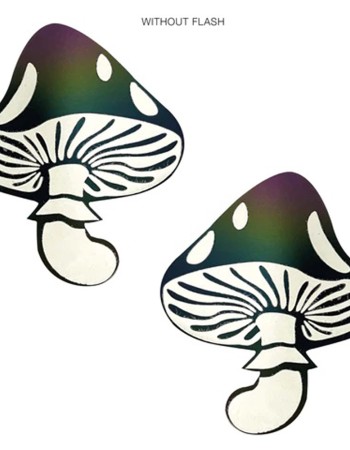 Rainbow Reflective Toadstool Nipple Cover Pasties